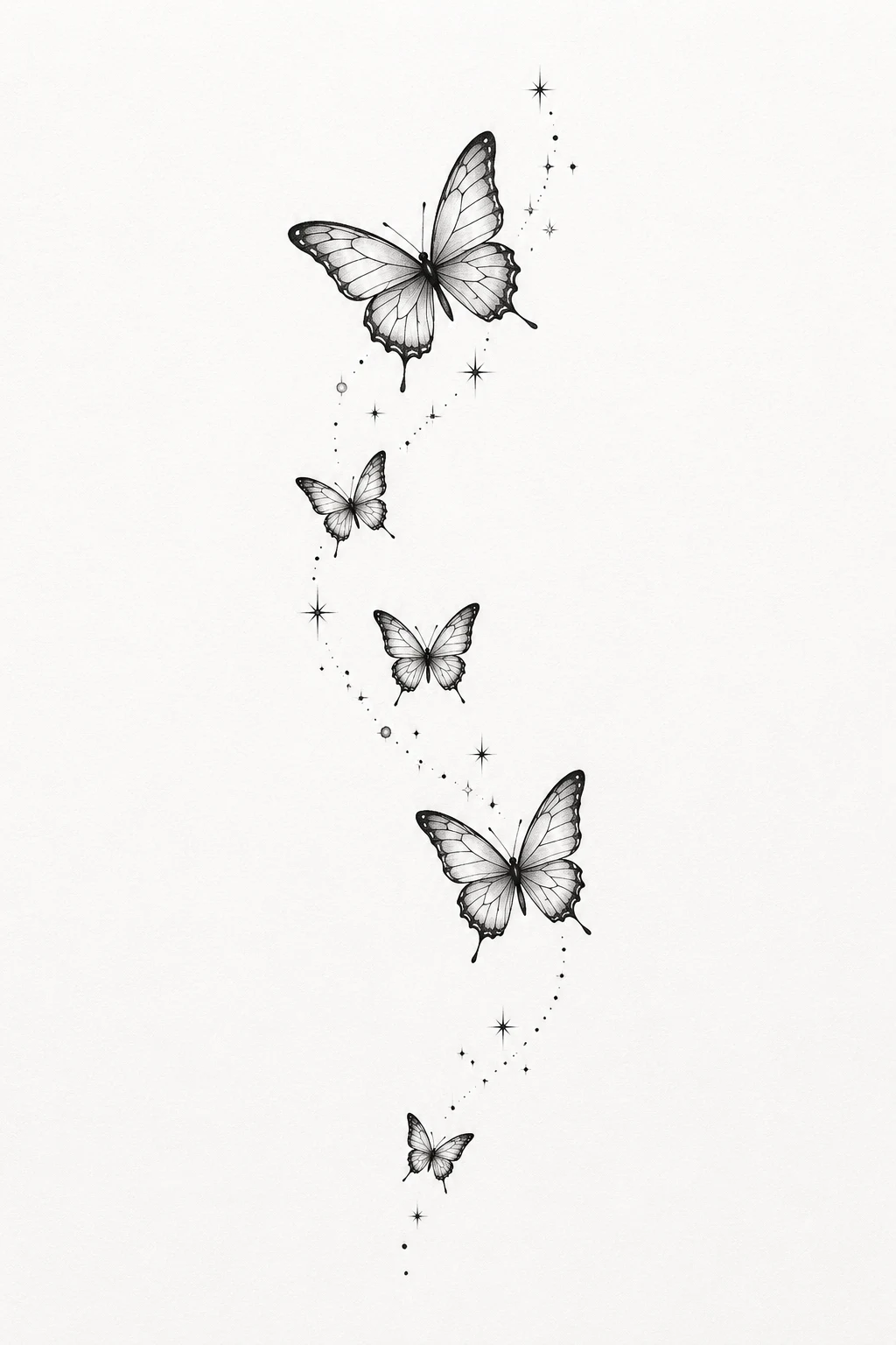 Butterfly Trail — dainty butterfly tattoo style outfit