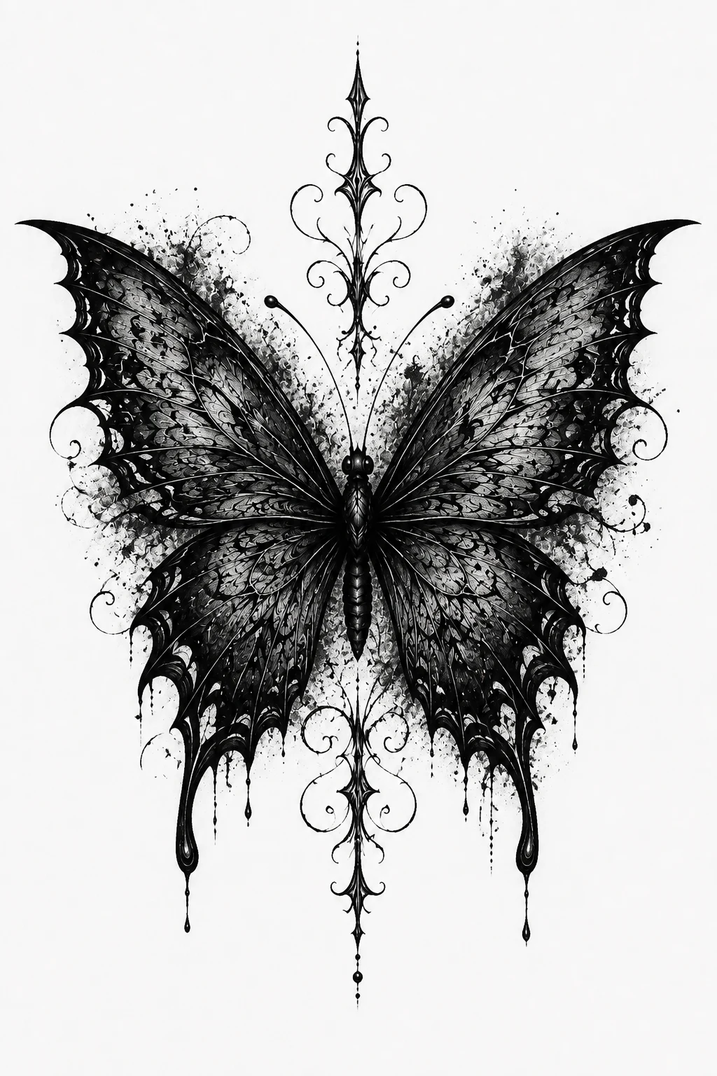 The Cover-Up Butterfly — Turning Old Ink Into New Art — dark butterfly tattoo style outfit