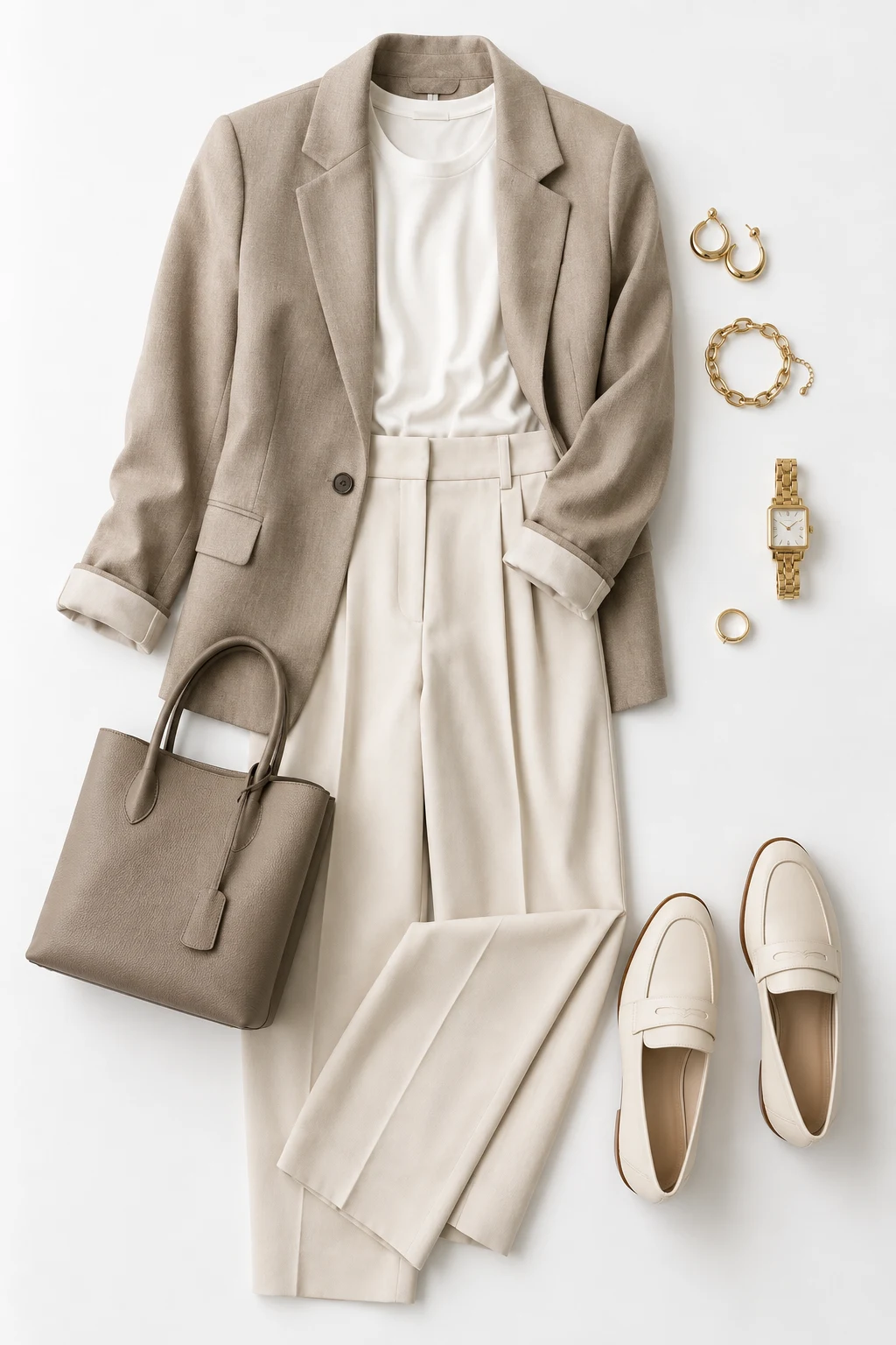 The Relaxed Tailoring Formula: Soft Blazer and Pleated Trousers — everyday outfits women style outfit