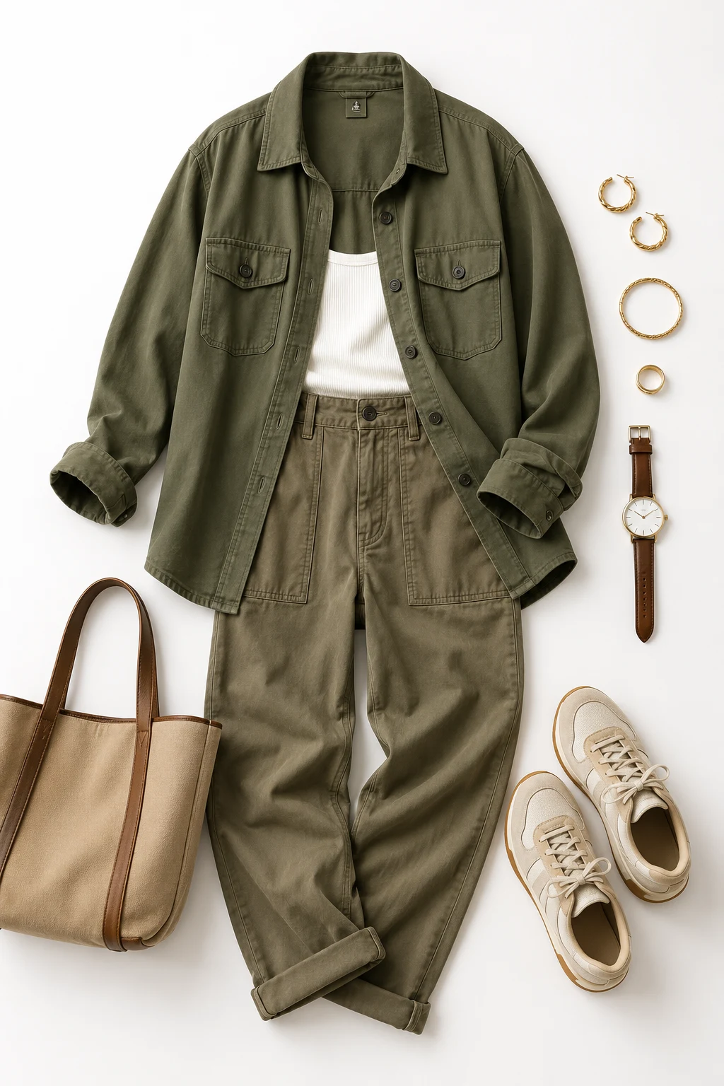 The Utility Wardrobe: Overshirt and Fatigue Pants — everyday outfits women style outfit