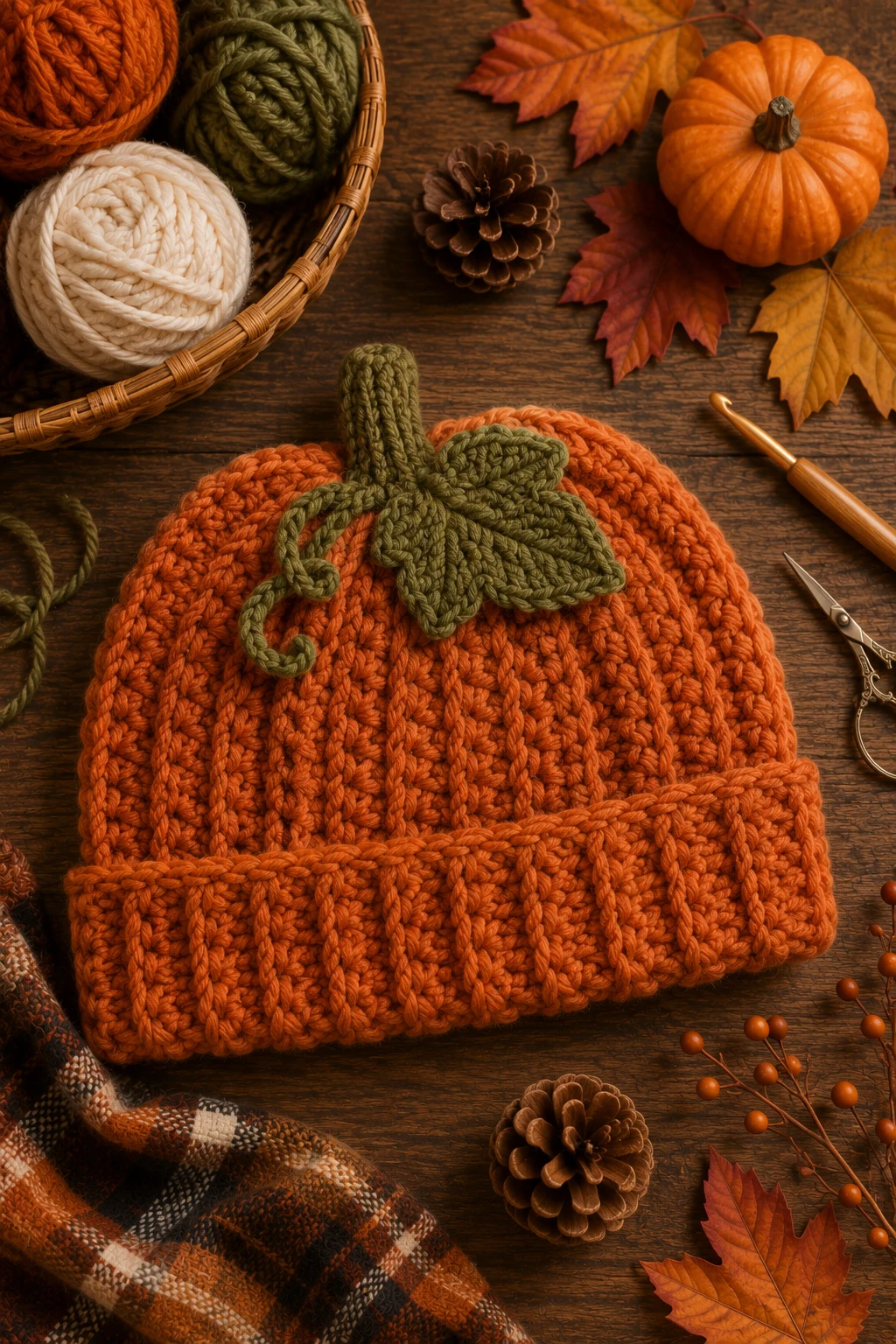 Pumpkin Beanie — Fall Crochet Ideas  Free Pattern style outfit