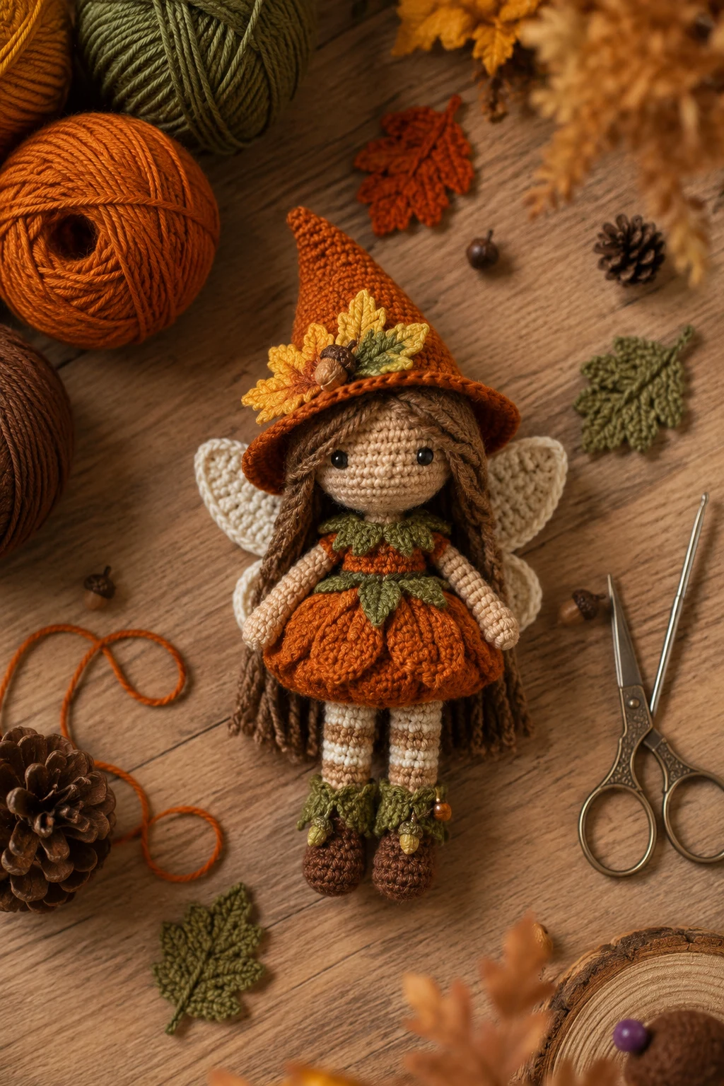 Fall Fairy Amigurumi — Fall Crochet Ideas  Free Pattern style outfit
