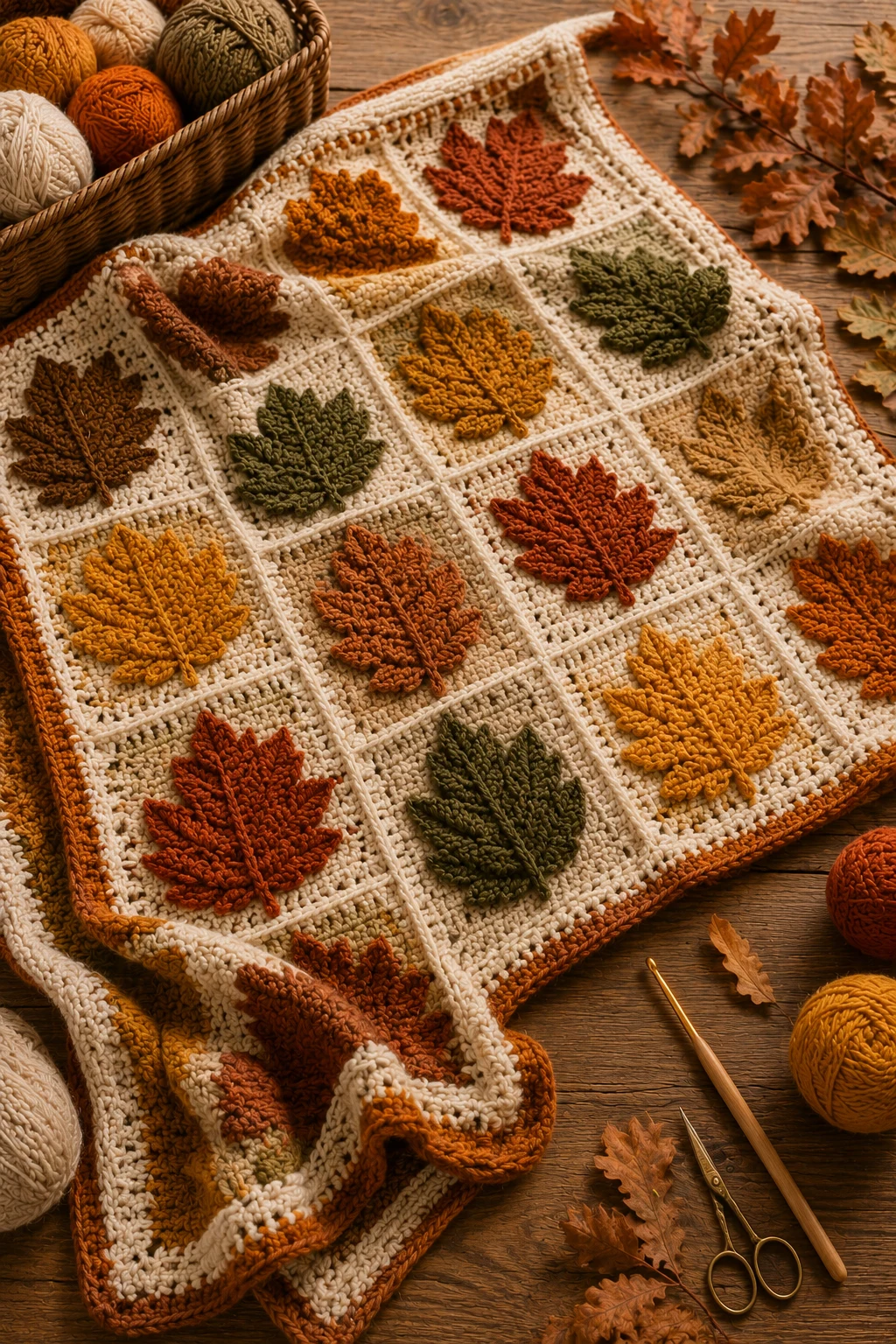 Autumn Leaf Blanket — Fall Crochet Ideas  Free Pattern style outfit