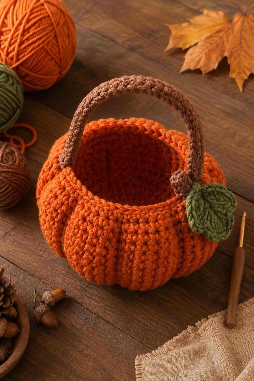 Chunky Pumpkin Basket — Fall Crochet Ideas  Free Pattern style outfit