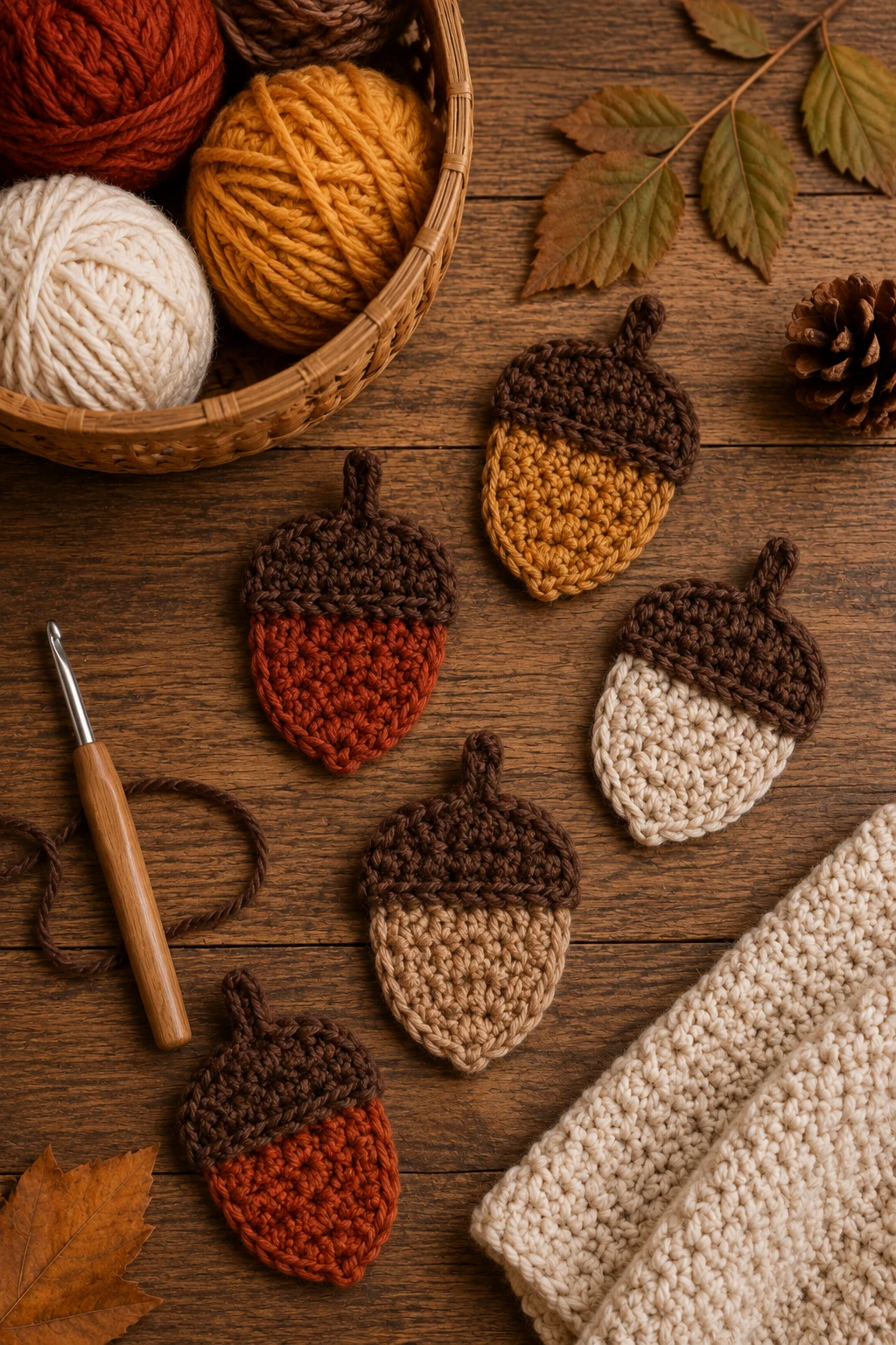 Acorn Appliqué — Fall Crochet Ideas  Free Pattern style outfit