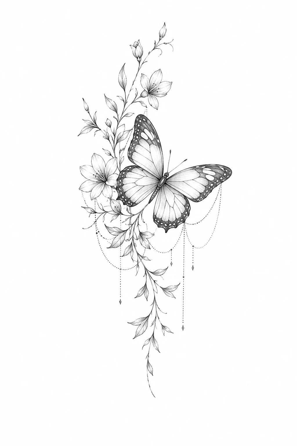 Fine Line Butterfly Tattoo Shoulder Design — fineline butterfly tattoo style outfit