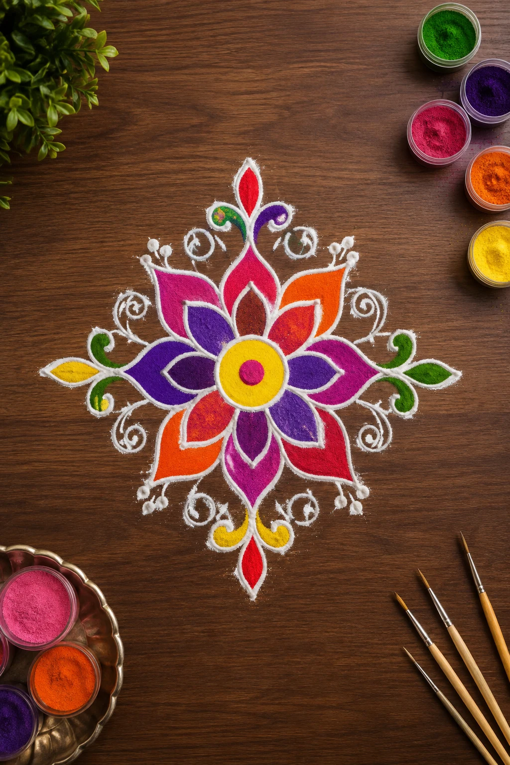Free Hand Rangoli Designs With Colours for Kids — free hand rangoli designs with colours style outfit