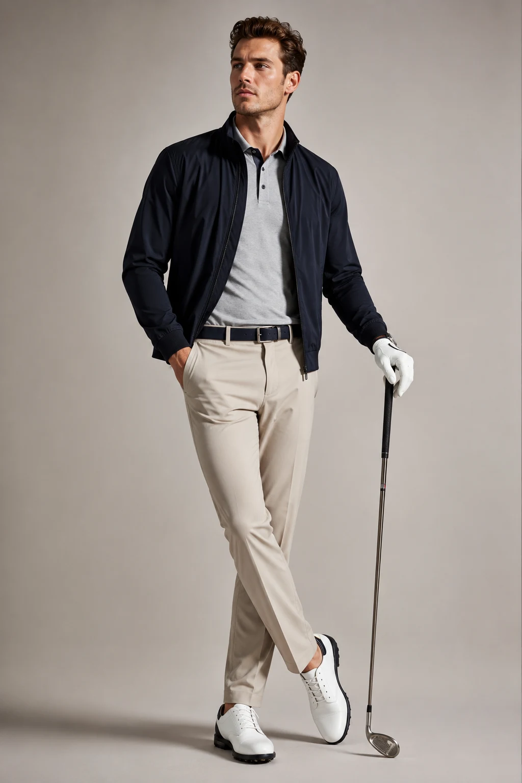 The Smart Clubhouse-to-Course Outfit — Golf Outfit Men style outfit, worn by a stylish man