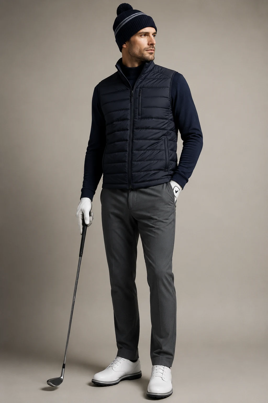The Golf Outfit Men Can Wear in Cold Weather — Golf Outfit Men style outfit, worn by a stylish man