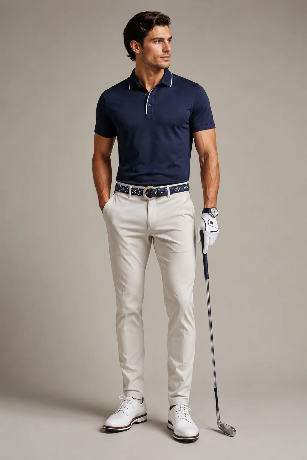 The Polished Golf Outfit With a Statement Belt — Golf Outfit Men style outfit, worn by a stylish man