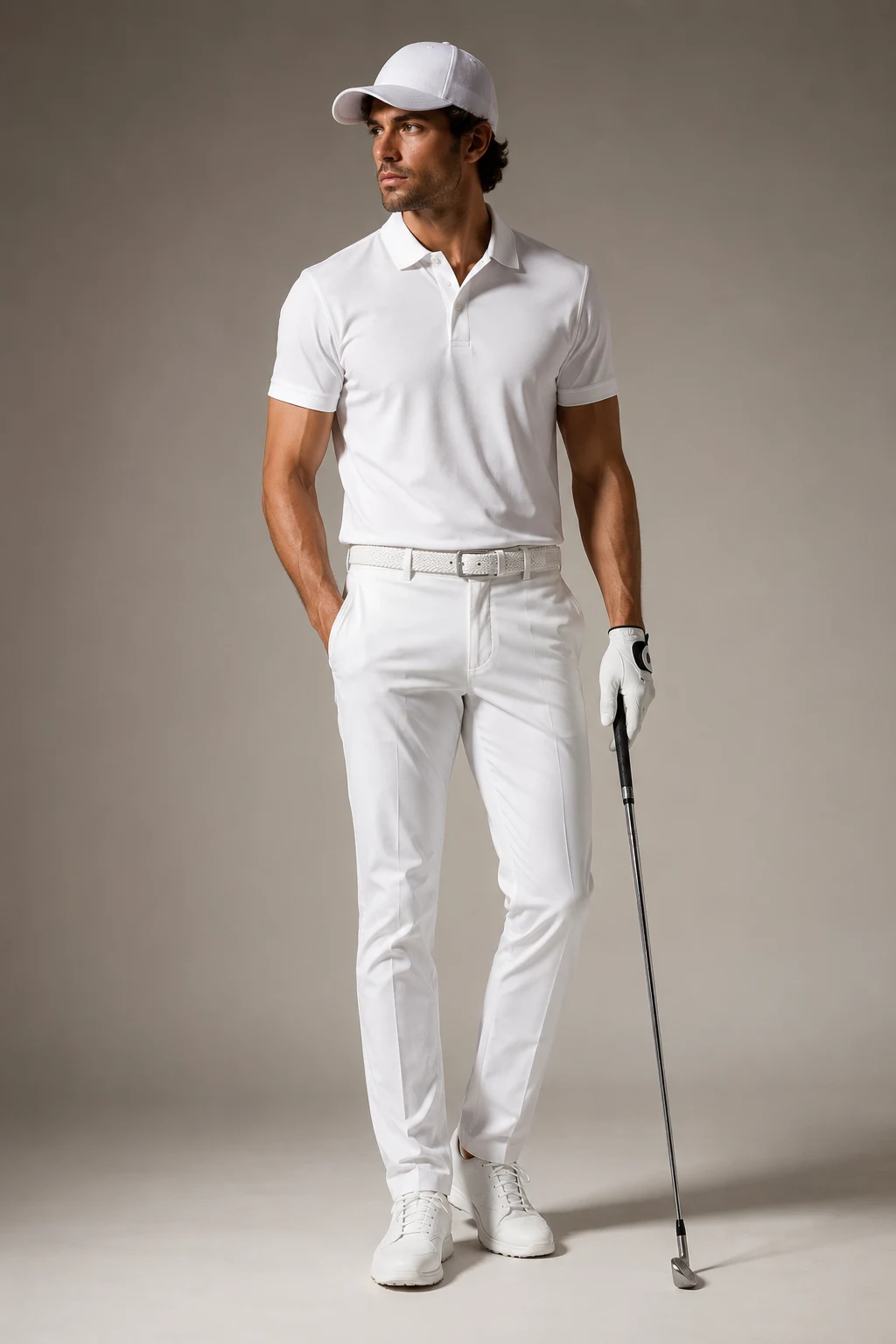The All-White Summer Golf Look — Golf Outfit Men style outfit, worn by a stylish man