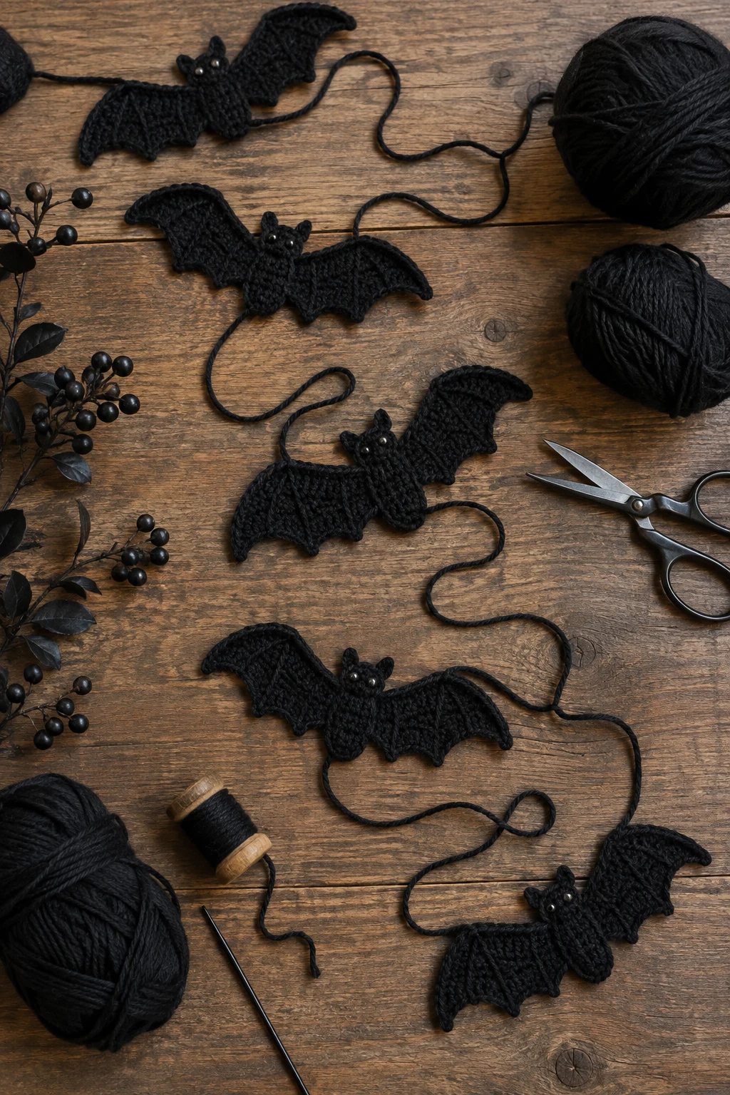 Goth Crochet Ideas for a Bat Garland — goth crochet ideas style outfit