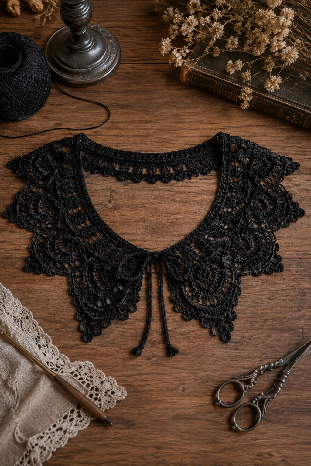 Victorian Lace Collar — goth crochet ideas style outfit