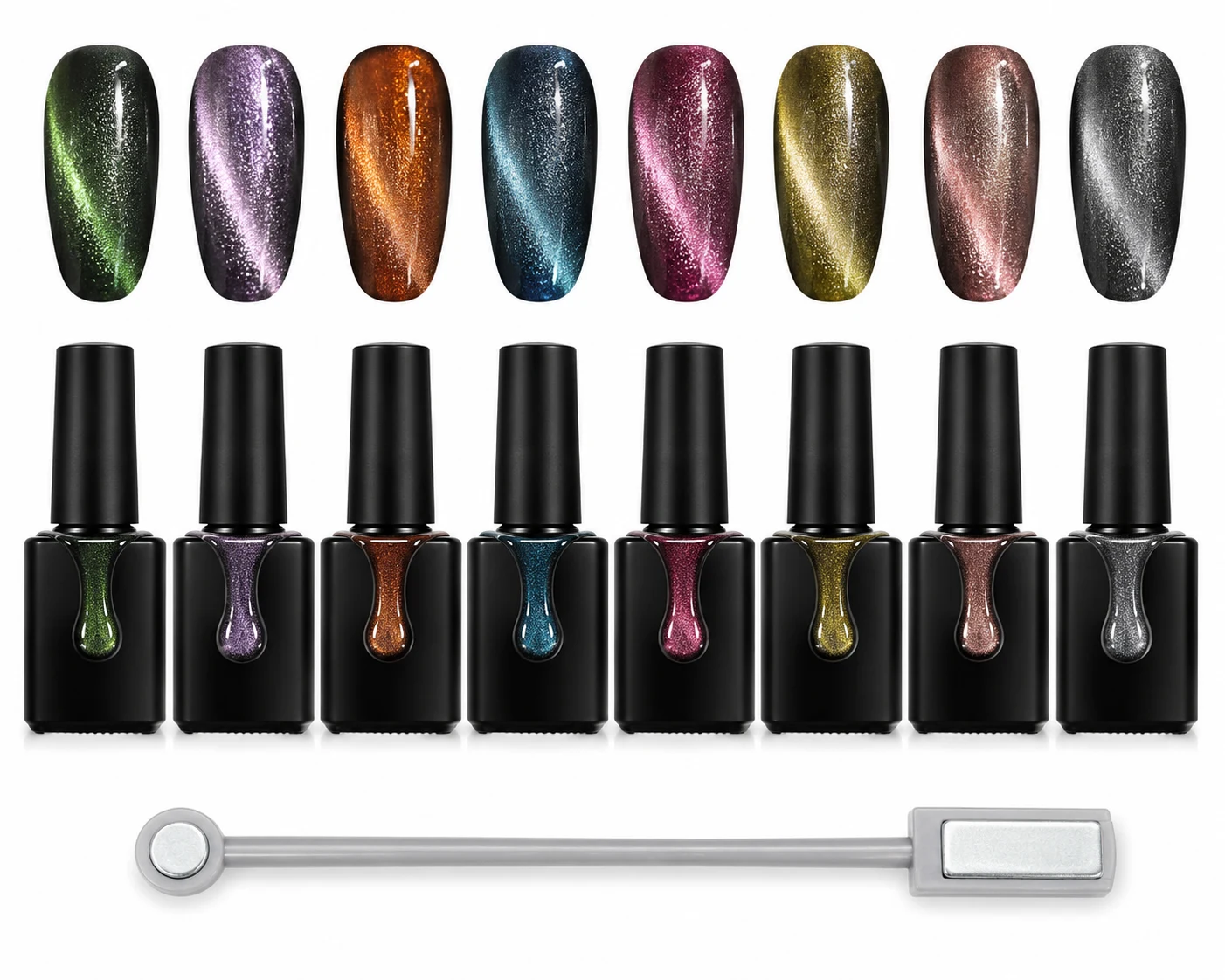 Beetles Cat Eye Gel Nail Polish Set with Magnet