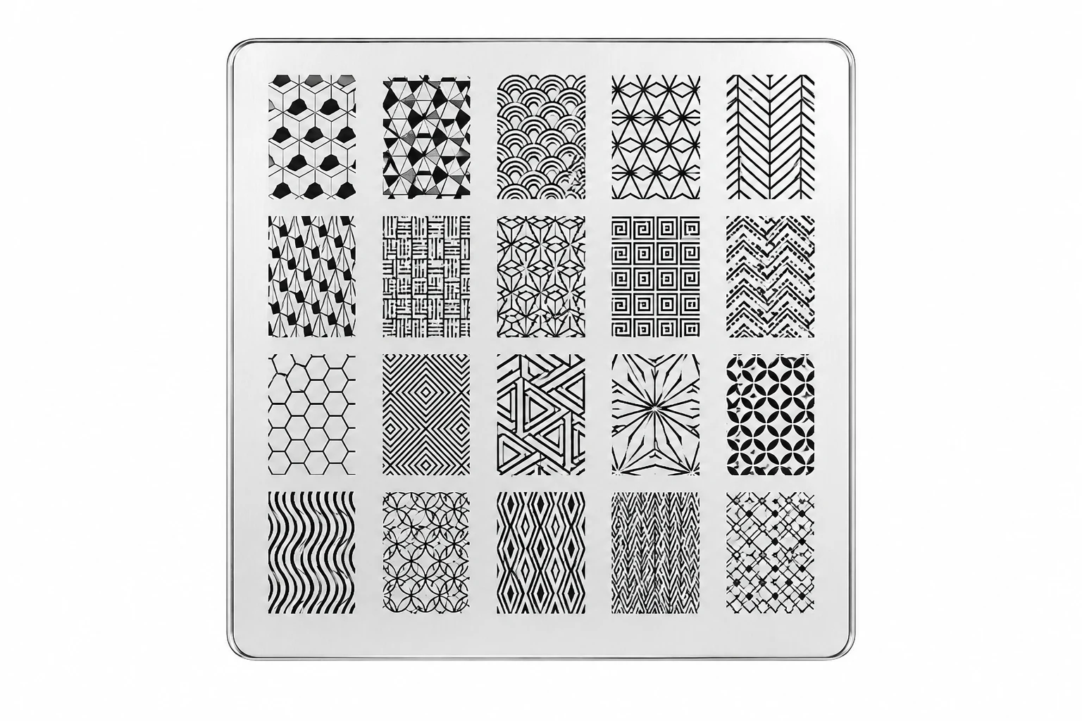 Biutee Nail Stamping Plate Geometric Pattern