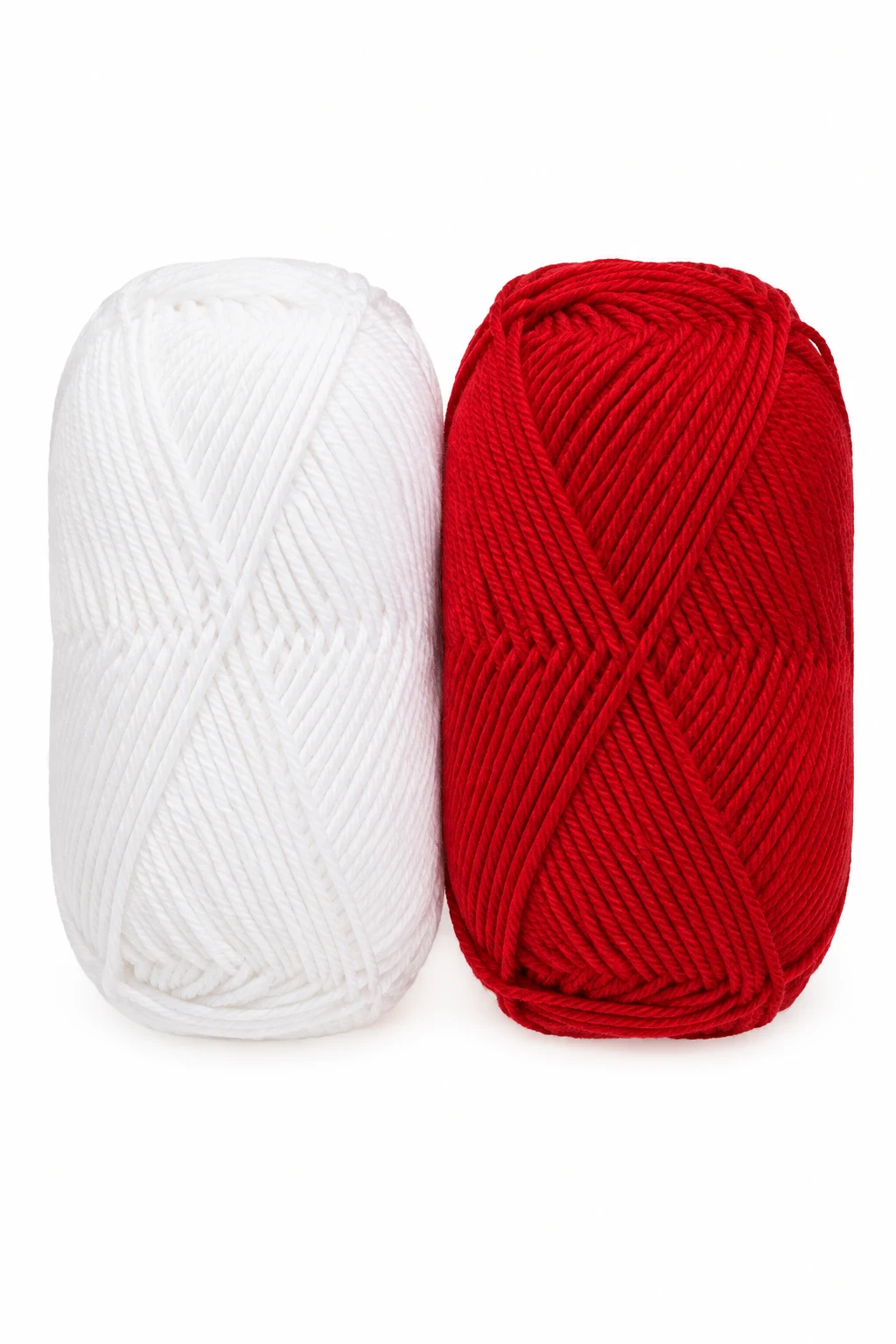 Red Heart Super Saver Yarn, White & Cherry Red