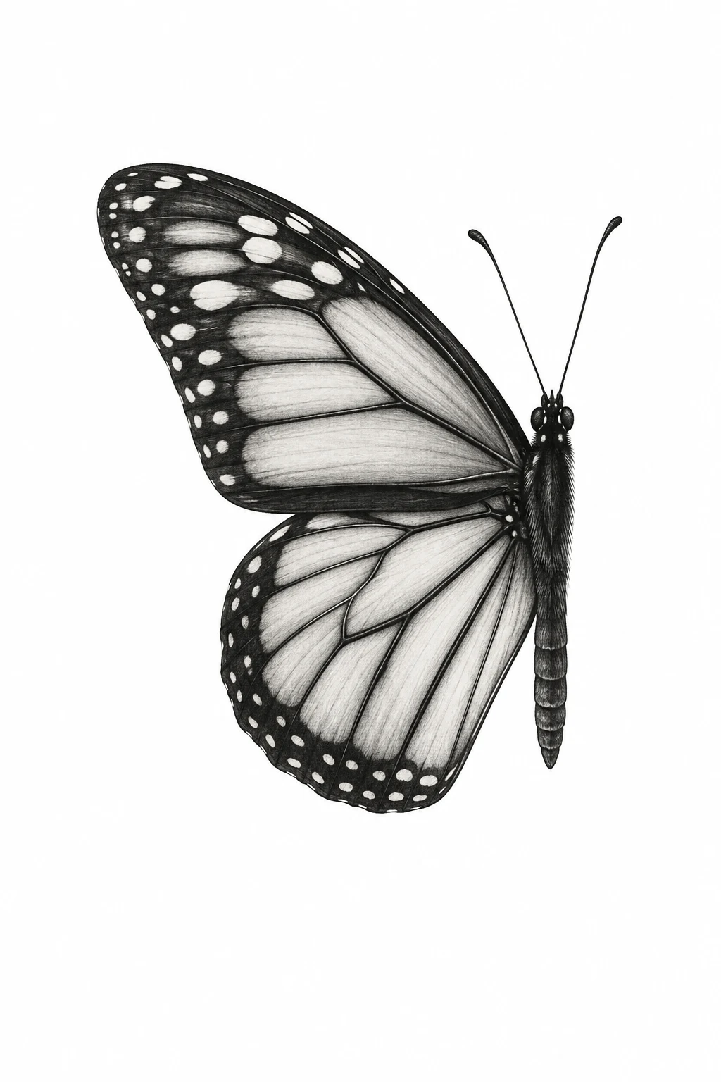 Realistic Half Monarch Butterfly — Half Butterfly Tattoo style outfit