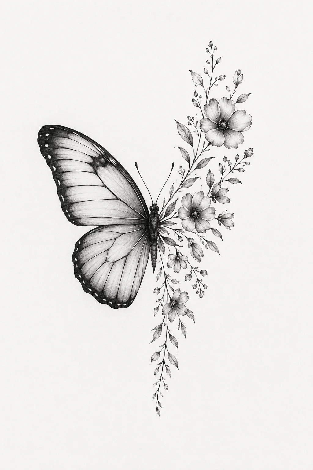 Half Butterfly Tattoo on Hand — Half Butterfly Tattoo style outfit