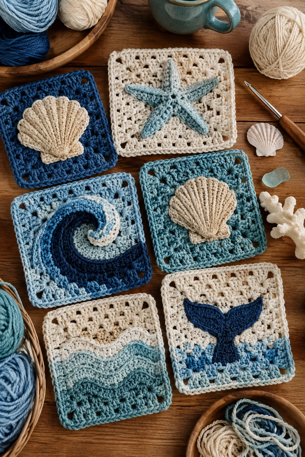 Ocean-Inspired Squares — ideas a crochet granny square pattern style outfit