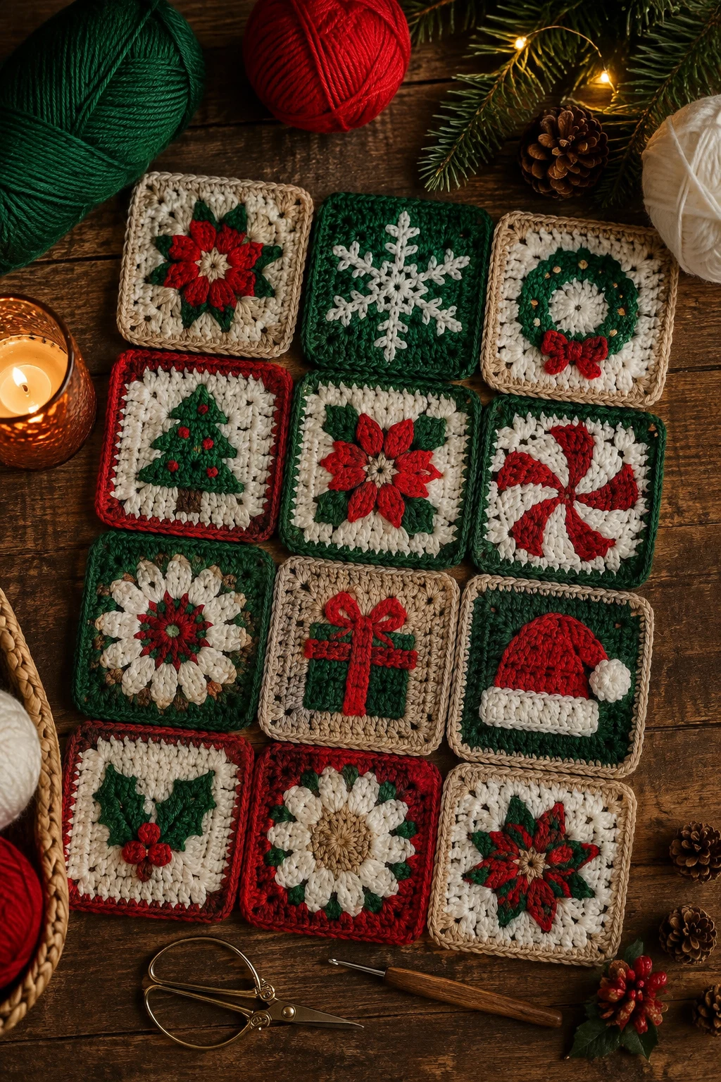 Christmas Granny Squares — ideas a crochet granny square pattern style outfit