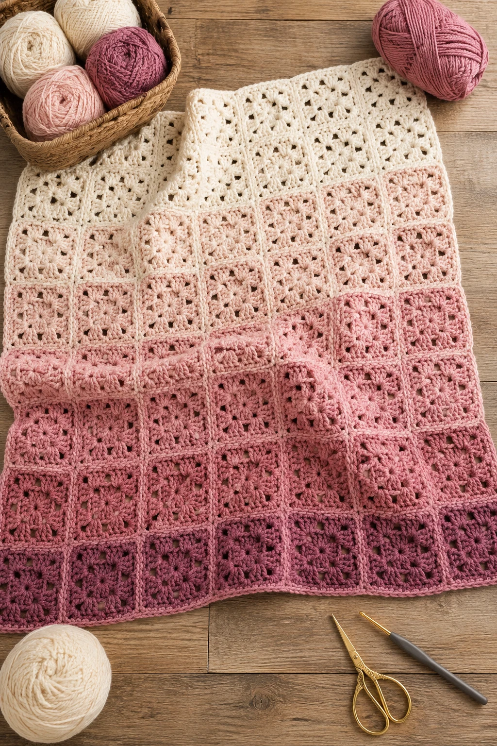 Ombre Granny Square Blanket — ideas a crochet granny square pattern style outfit