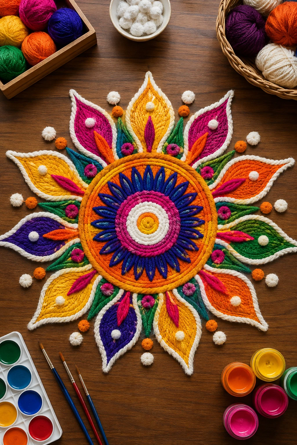 Rangoli Sunburst — indian rangoli designs style outfit