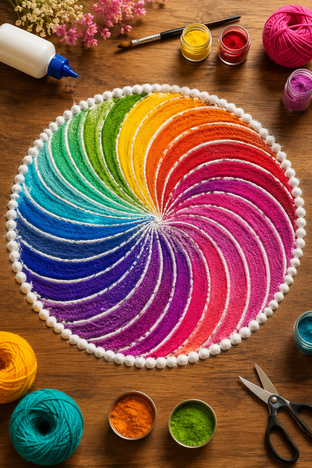 Rainbow Spiral — indian rangoli designs style outfit