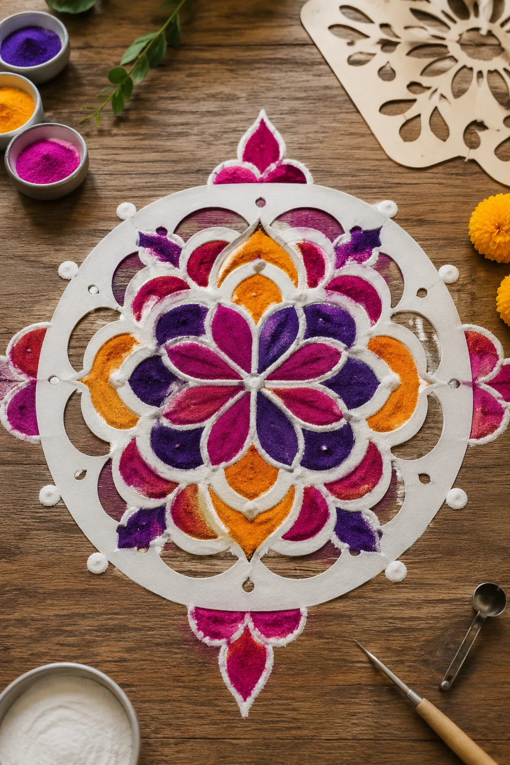 New Rangoli Designs Easy With a Stencil — latest rangoli designs creative style outfit