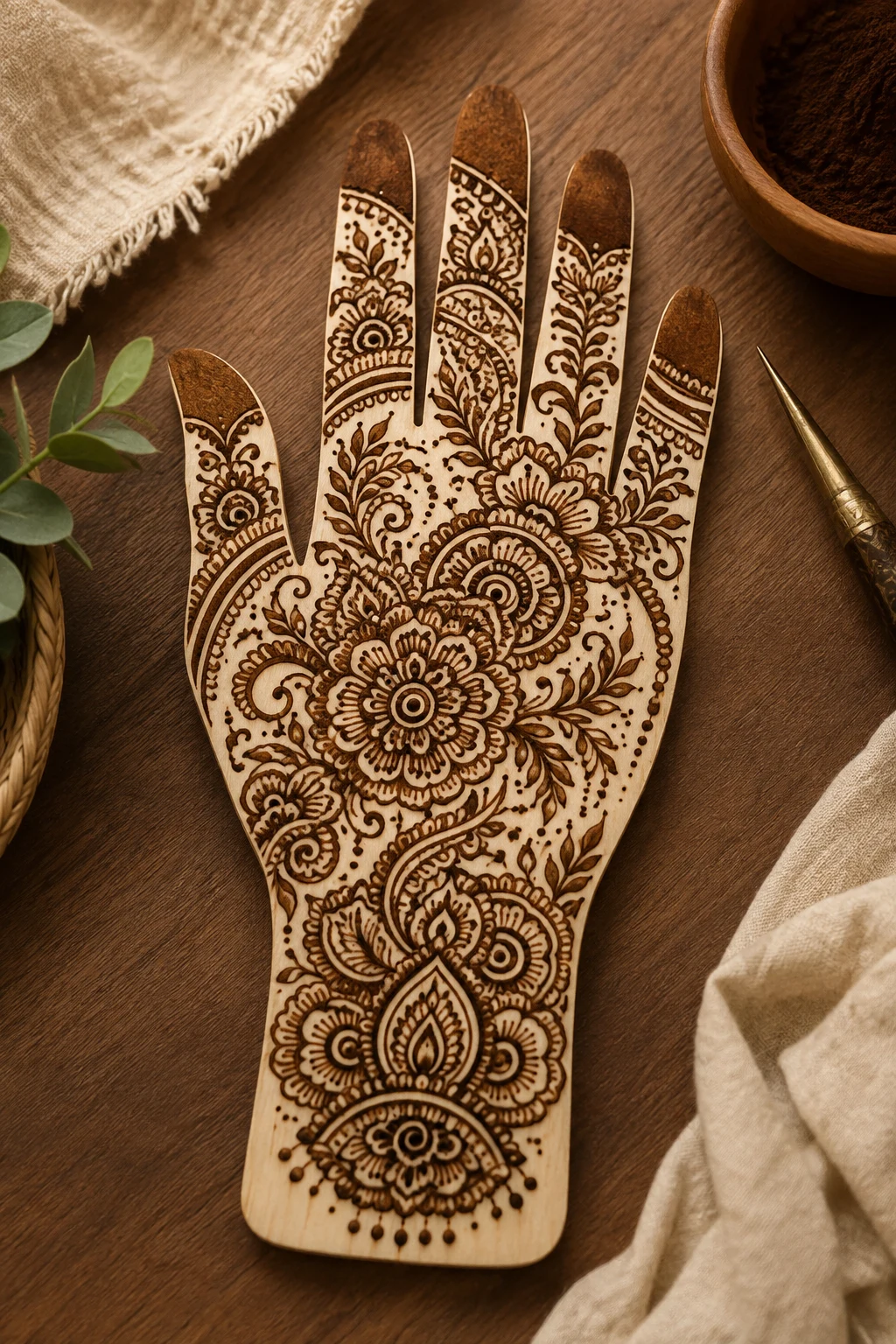 Elegant Full-Palm Minimalist Pattern — latest simple mehndi designs style outfit