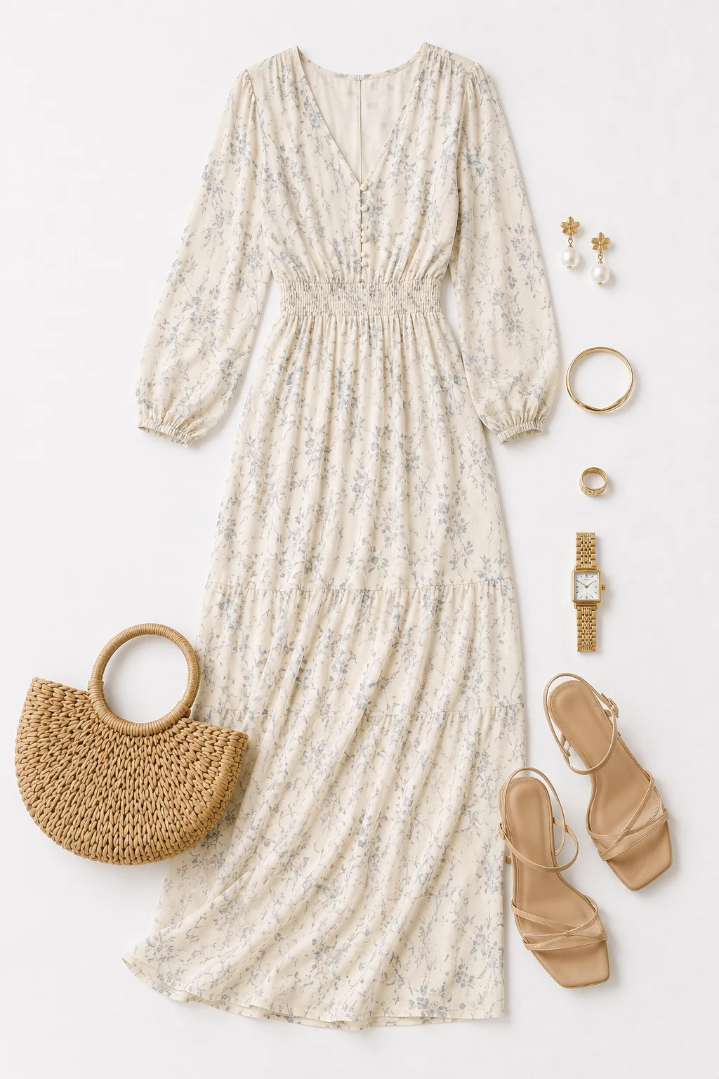 The Sleeved Maxi for Breezy Evenings — Maxi Dress Pattern style outfit