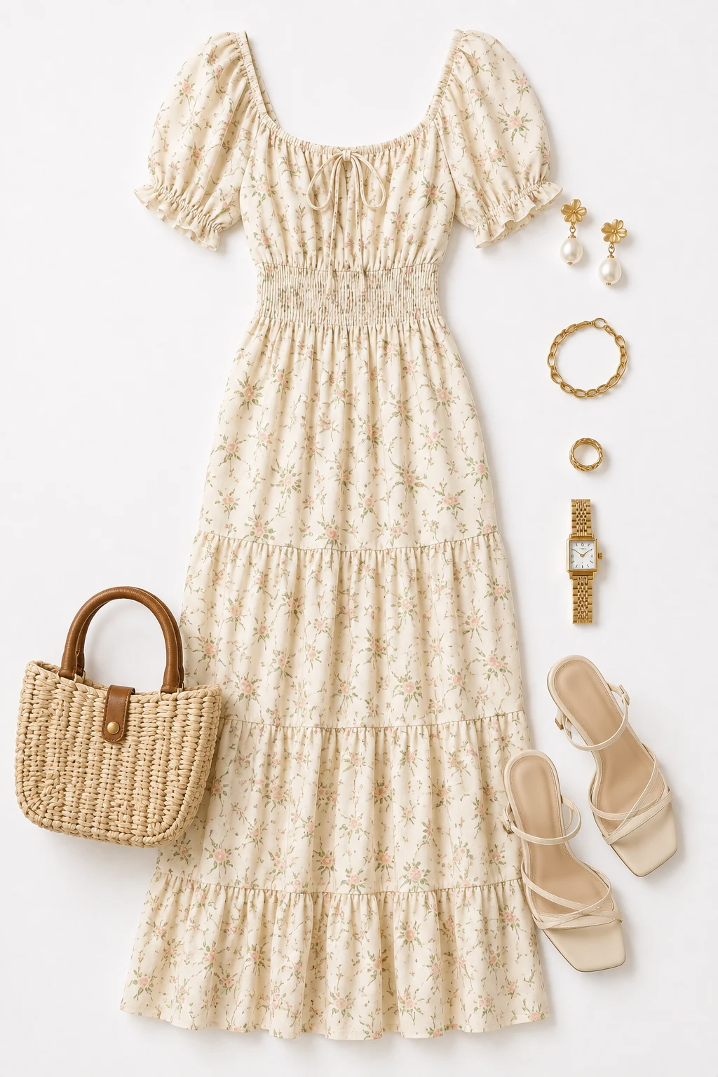 The Tiered Maxi With Cottagecore Charm — Maxi Dress Pattern style outfit