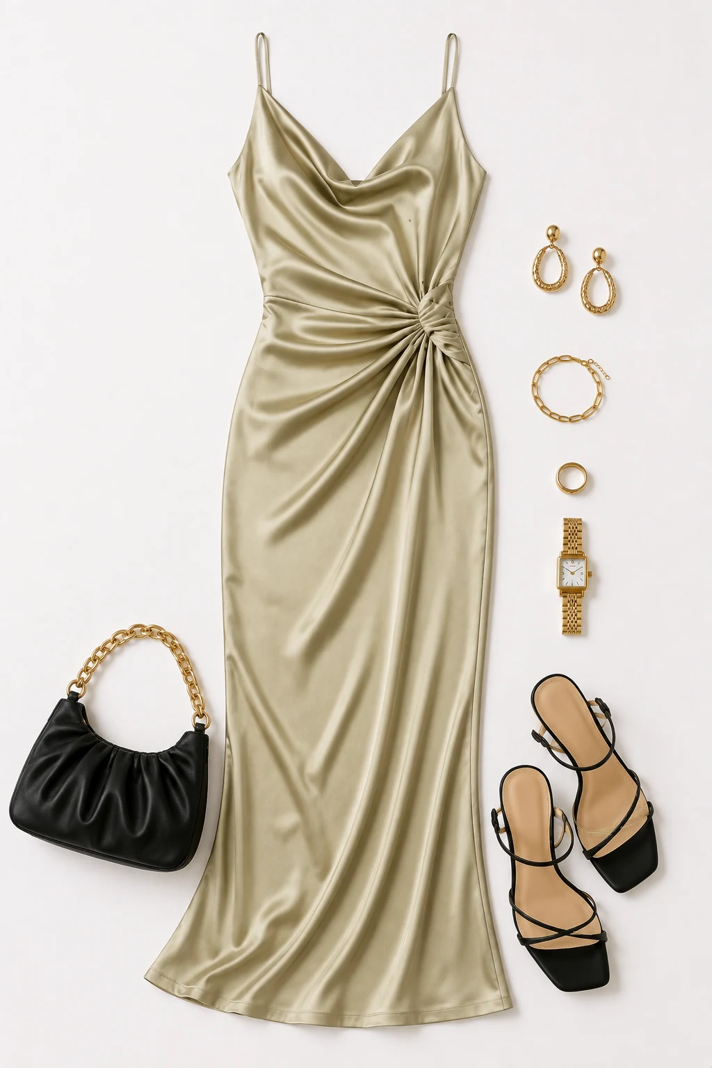 The Satin Maxi for Dinner Plans — Maxi Dress Pattern style outfit