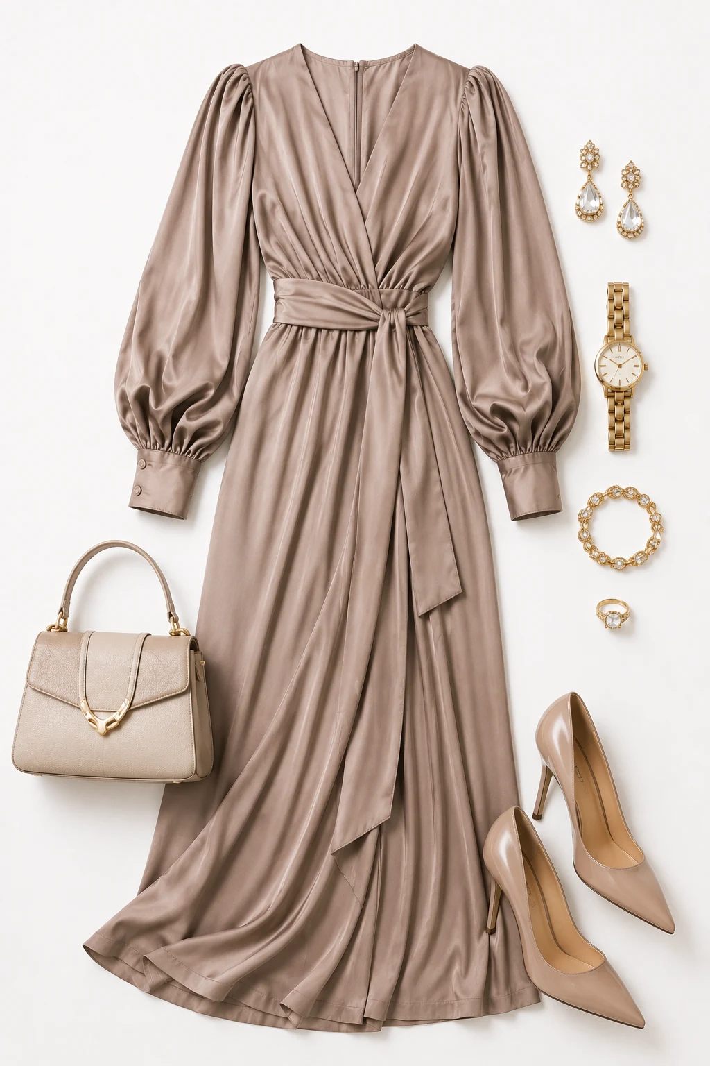 The Dramatic Sleeve Statement — Maxi Dress with Sleeves style outfit