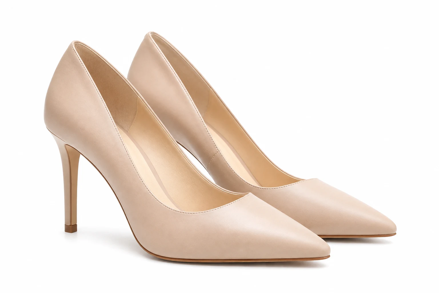 Women's Pointed-Toe Nude Pumps