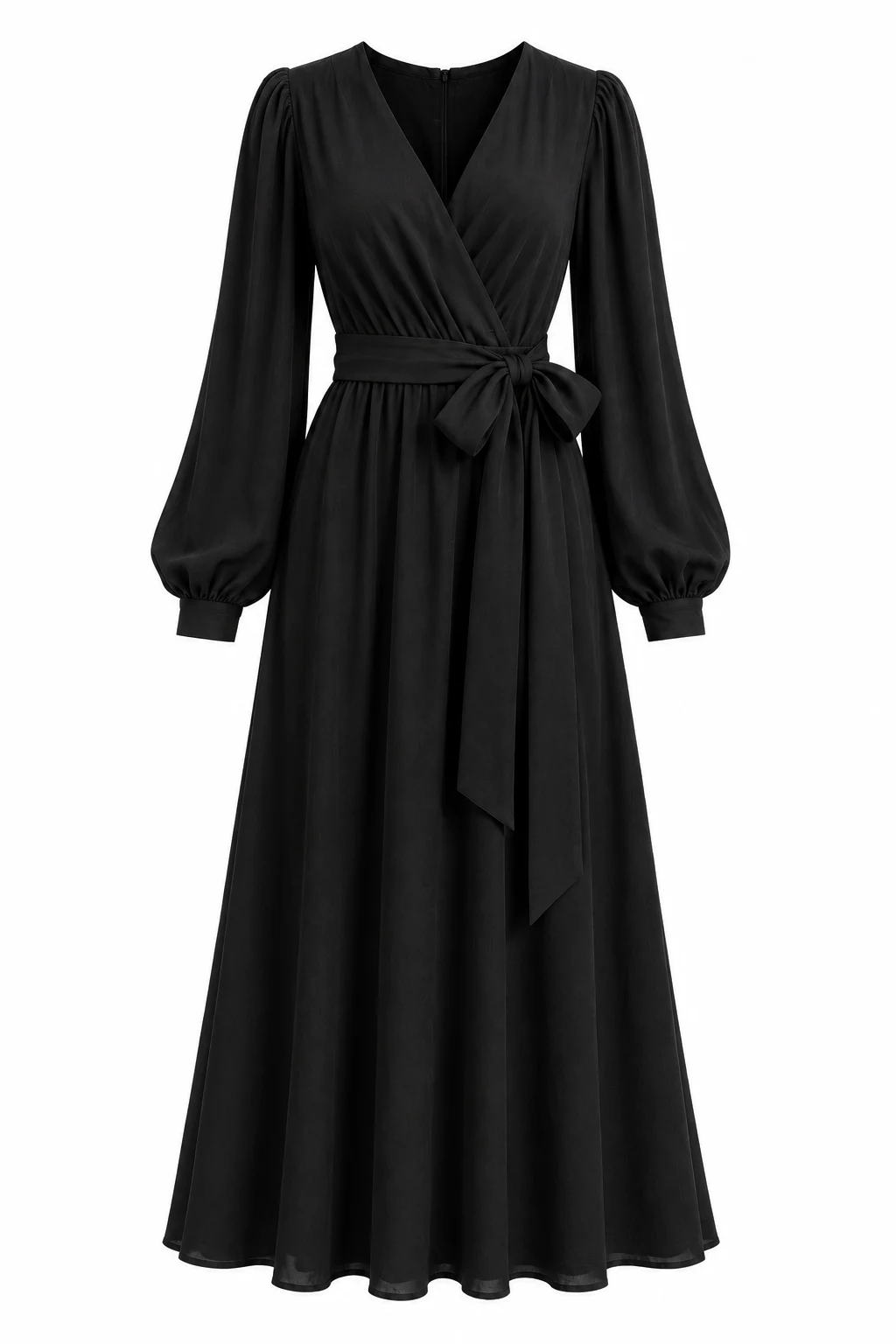 PRETTYGARDEN Women's Black Long Sleeve Maxi Dress