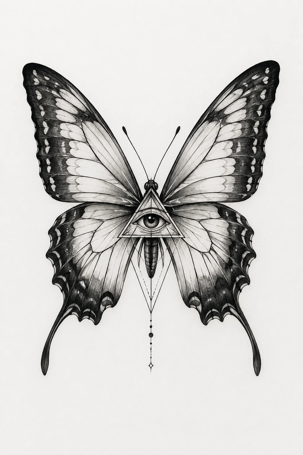 Butterfly With a Hidden Symbol — meaningful butterfly tattoo style outfit