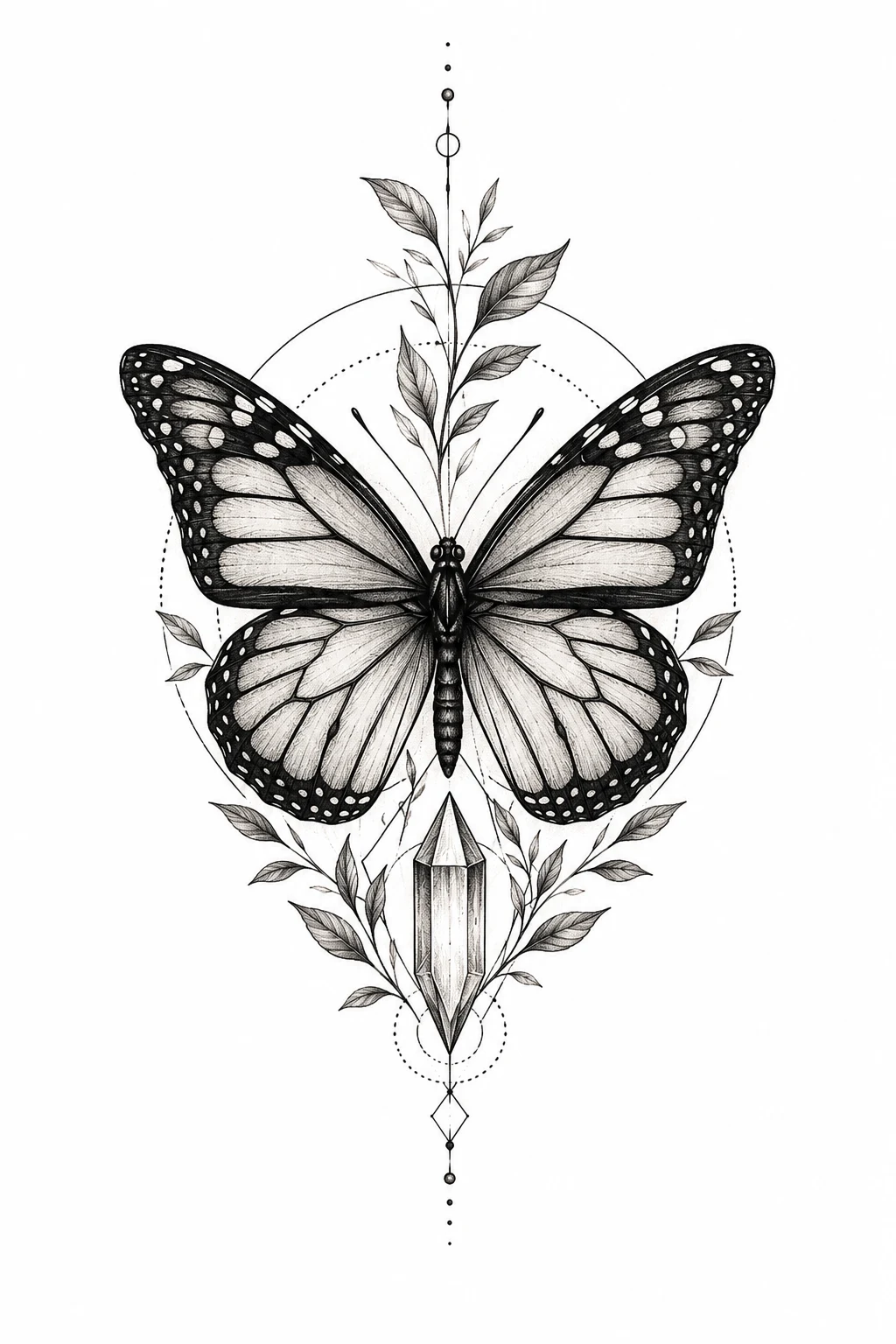 The Monarch of Resilience — meaningful butterfly tattoo style outfit