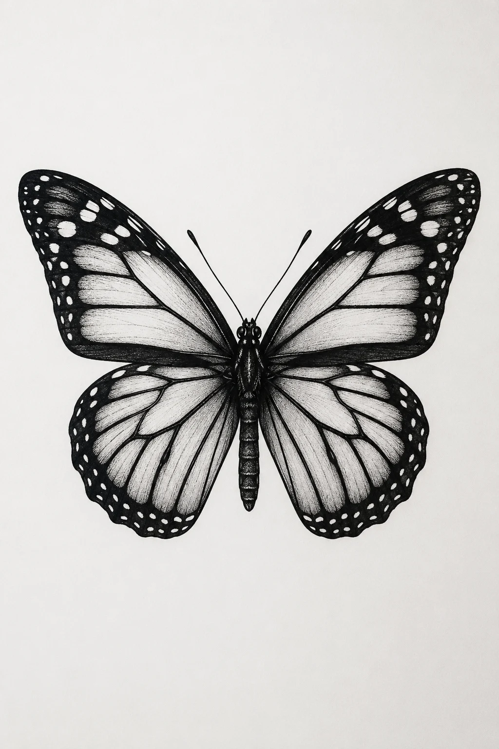 Blackwork Monarch — mens butterfly tattoo style outfit, worn by a stylish man