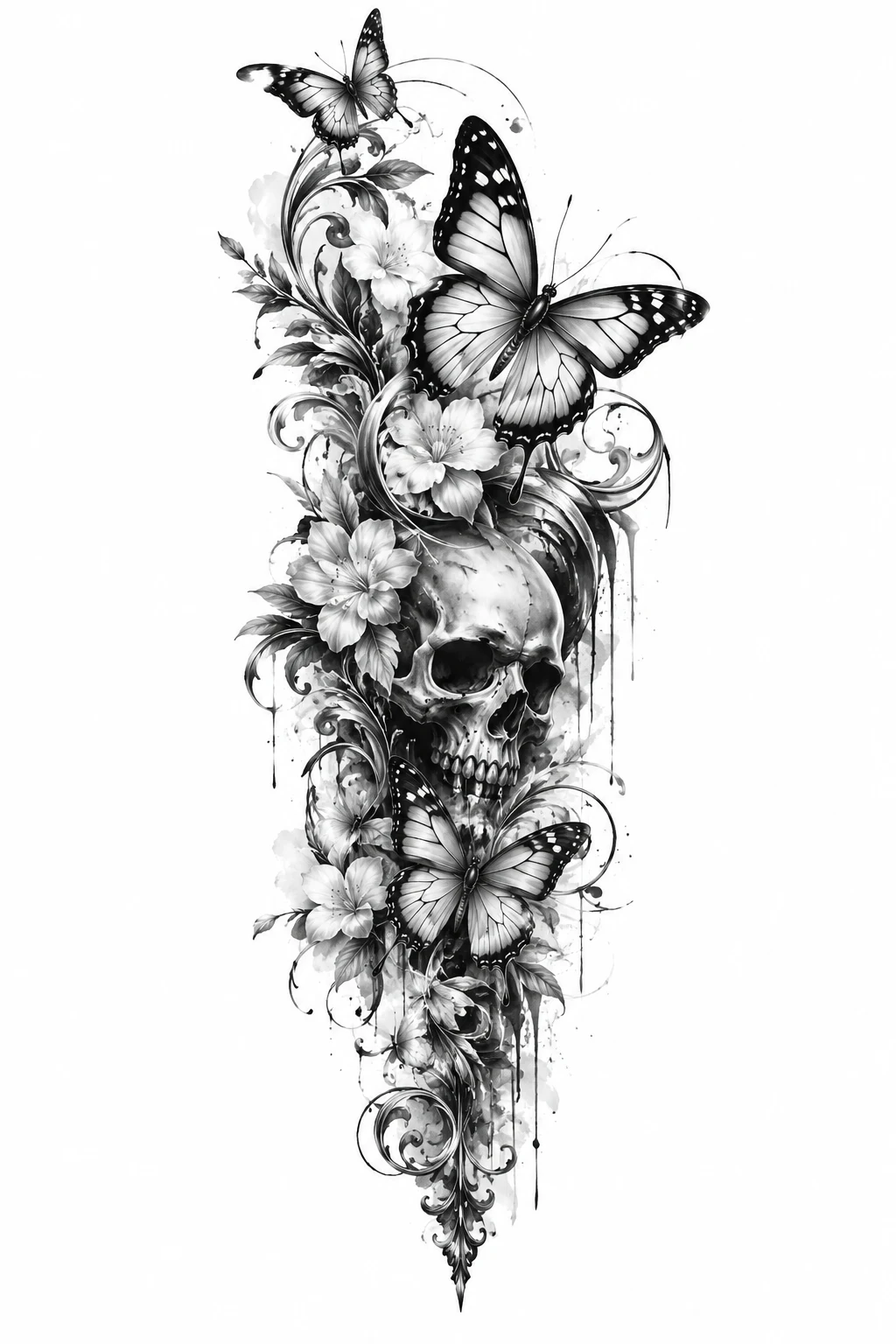 Mens Butterfly Tattoo Leg Statement — mens butterfly tattoo style outfit, worn by a stylish man