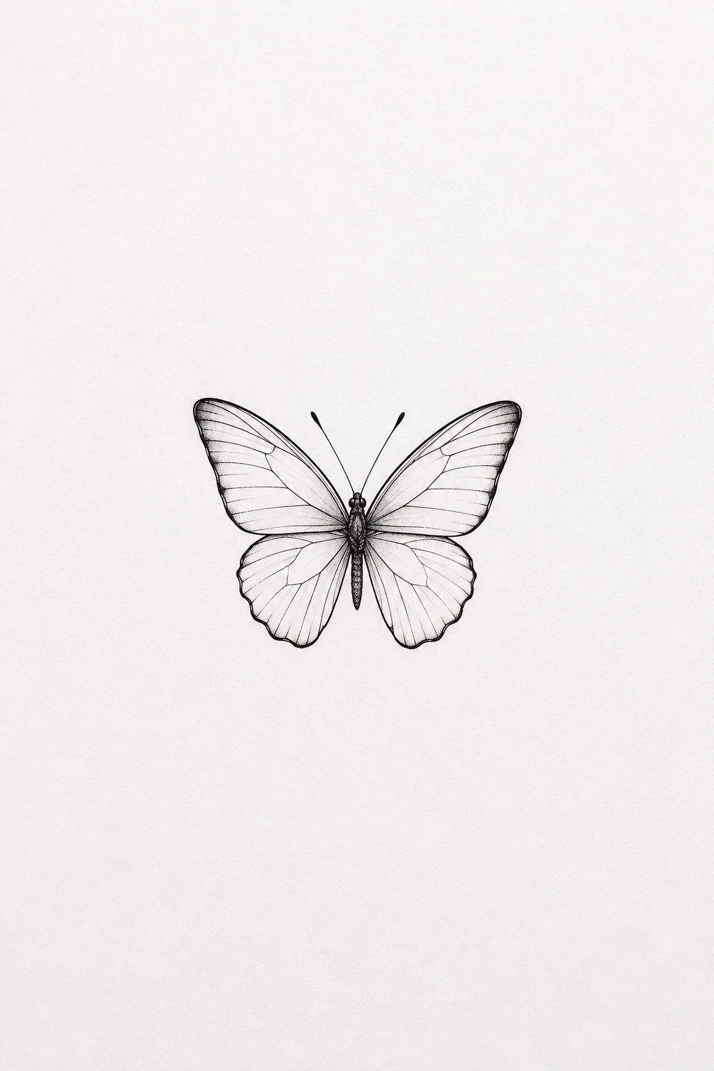 Fine-Line Classic Mini Butterfly Tattoo — mini butterfly tattoo style outfit