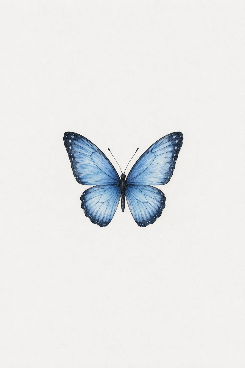 Tiny Blue Butterfly — mini butterfly tattoo style outfit