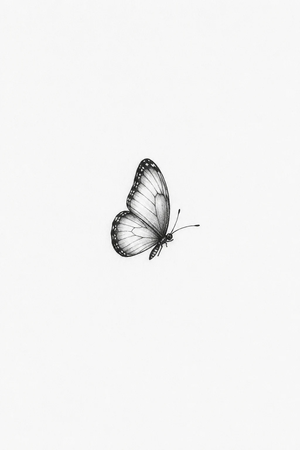 Tiny Butterfly Behind the Ear — mini butterfly tattoo style outfit