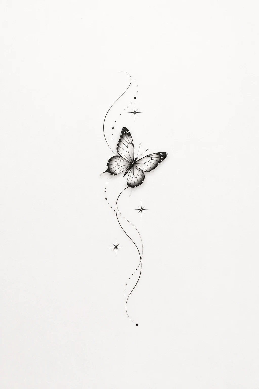 Mini Butterfly Tattoo Behind Ear — mini butterfly tattoo style outfit