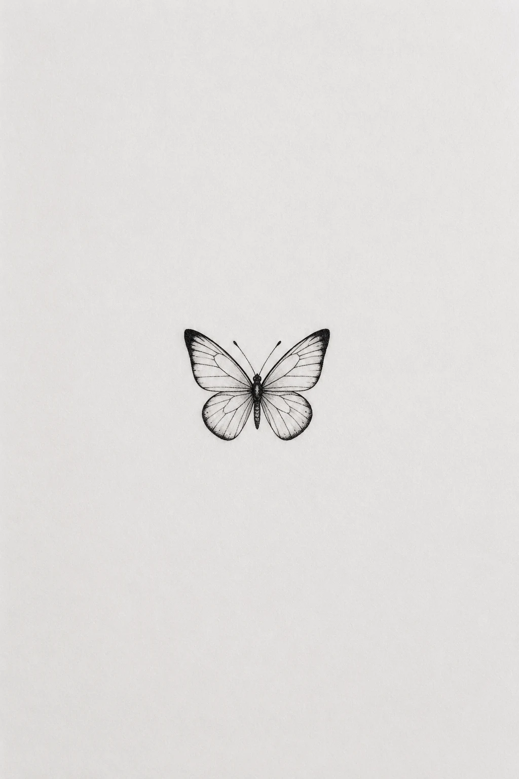 Tiny Black Butterfly — minimalist butterfly tattoo style outfit