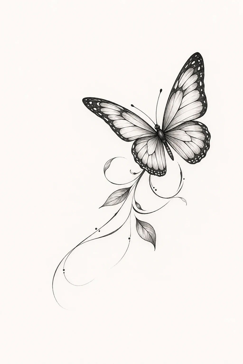 Butterfly on the Collarbone — minimalist butterfly tattoo style outfit