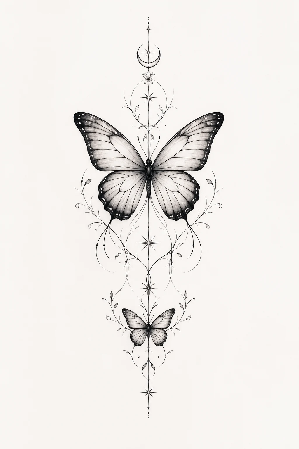 Butterfly Back Tattoo — minimalist butterfly tattoo style outfit