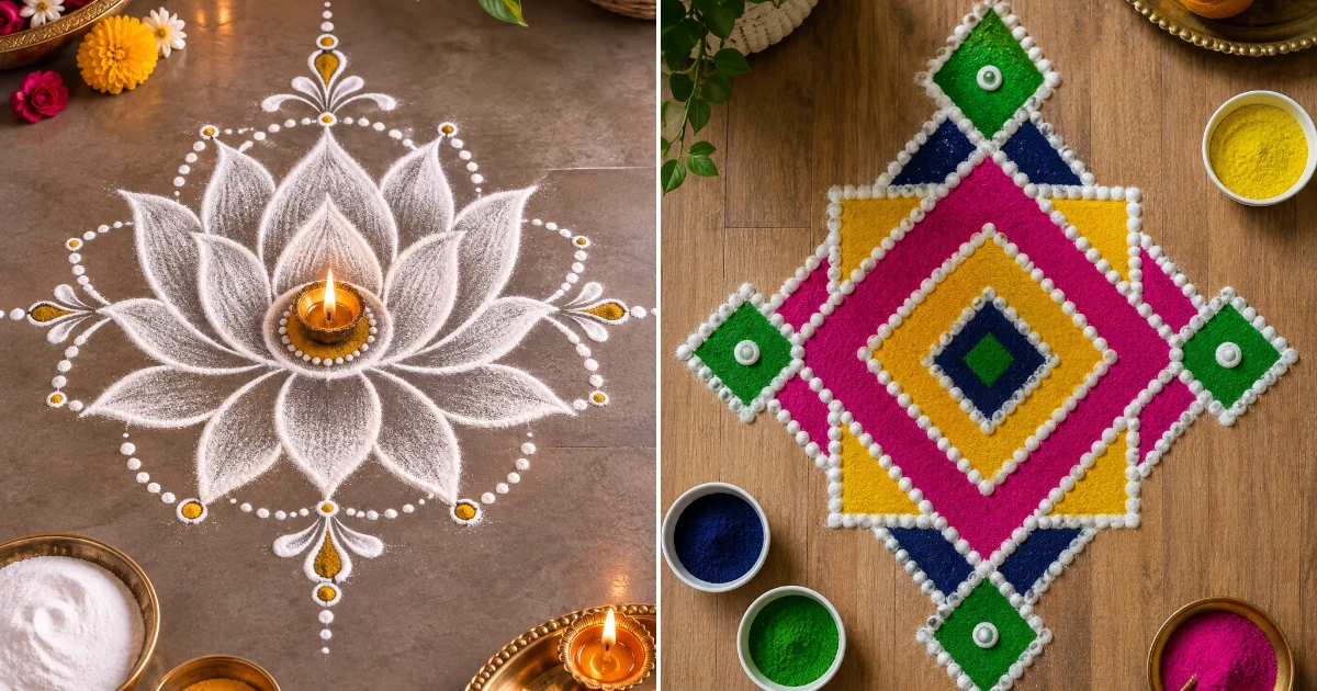 Modern rangoli designs: 9 Gorgeous DIY Ideas for 2026 modern rangoli designs