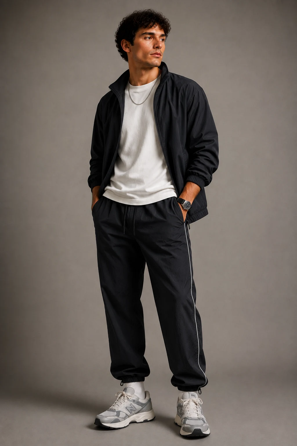 The Sporty Track-Pant Look — new balance 9060 outfit men summer style outfit, worn by a stylish man