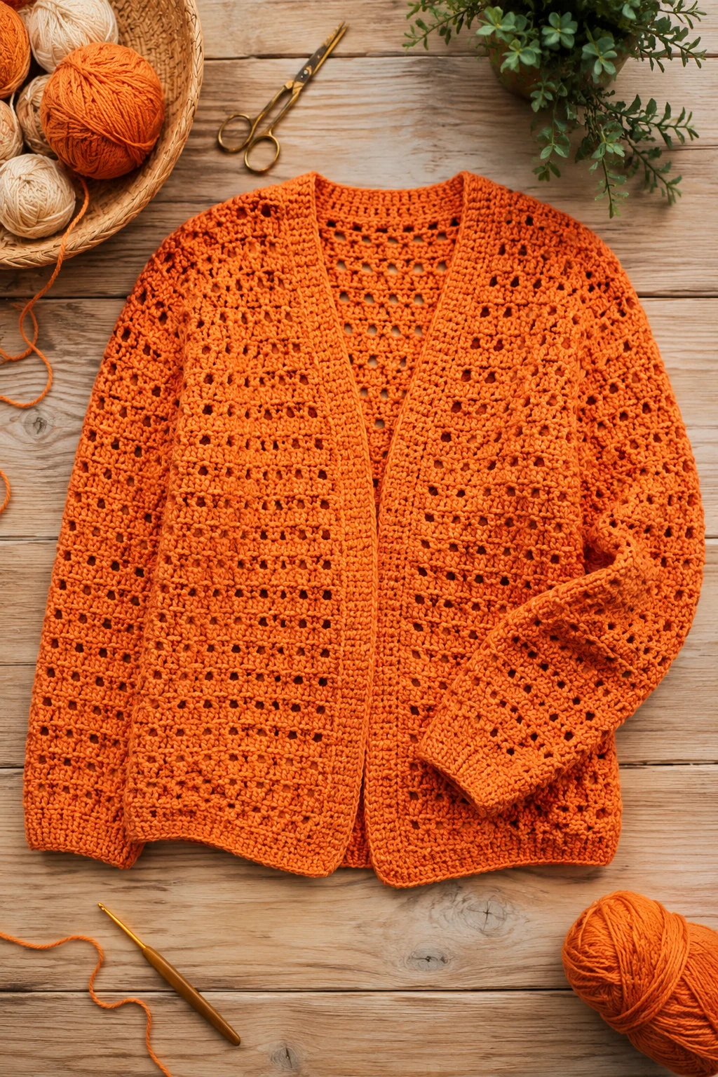 Orange Crochet Cardigan — orange crochet ideas style outfit