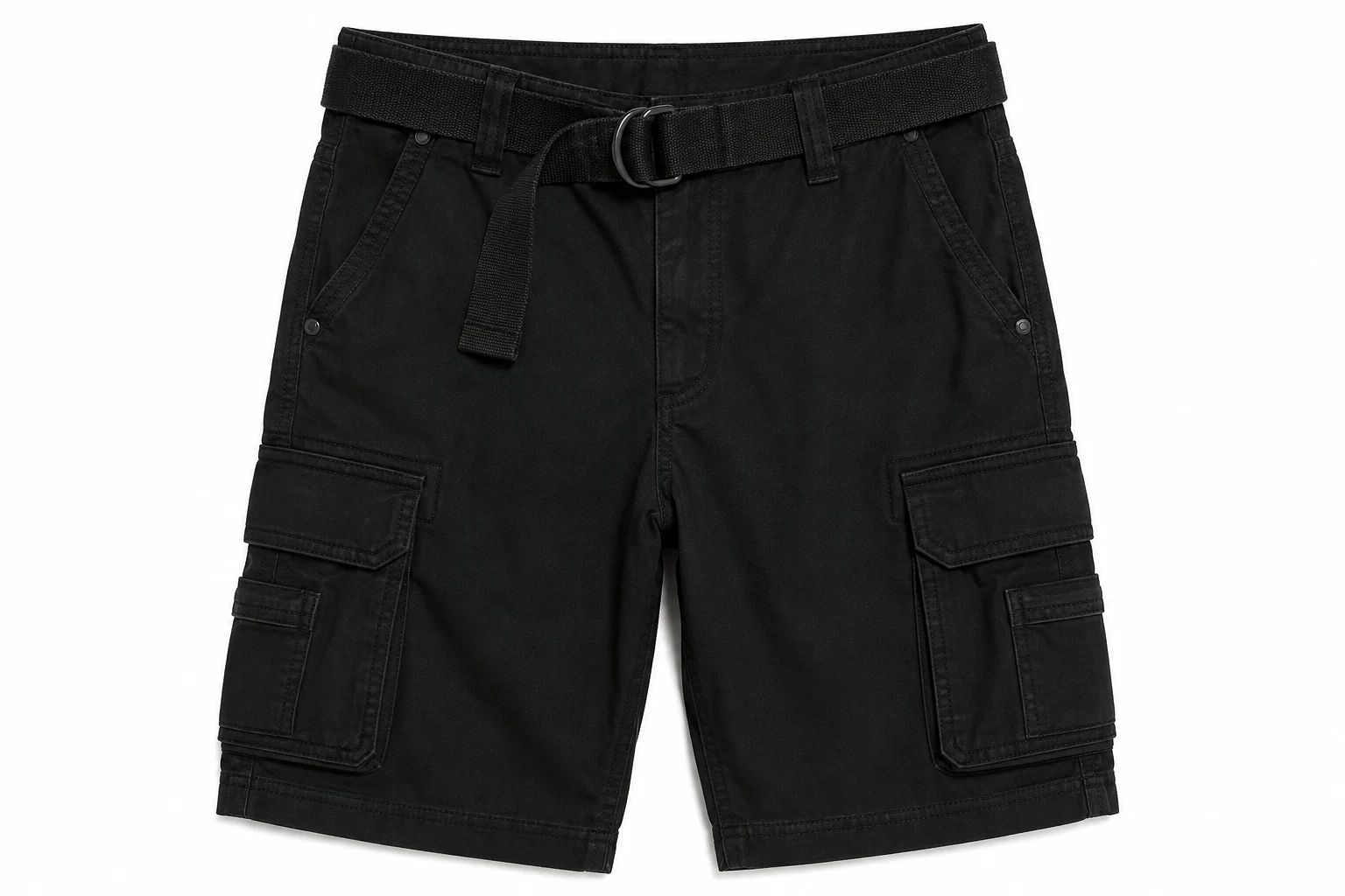 Unionbay Men's Cordova Belted Cargo Short Black